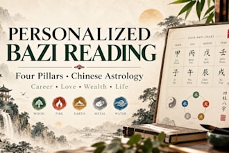 personally read your bazi four pillars using chinese astrology