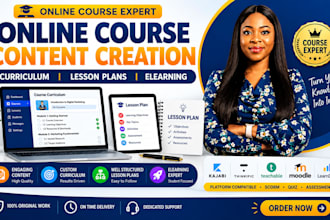 develop masterclass online course content, curriculum, elearning on any topic