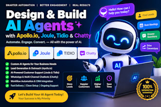 design and build ai agents with apollo io  joule tidio and chatty