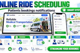 build nemt booking website medical transportation scheduling website