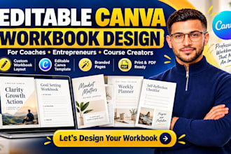 design editable canva workbook for entrepreneurs and coaches workbook design