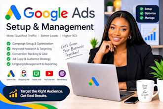 setup, audit and manage google ads, adwords, PPC campaigns and web shopping