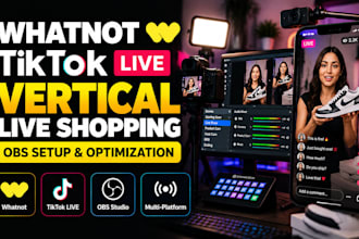 setup obs for whatnot tiktok live and vertical live shopping