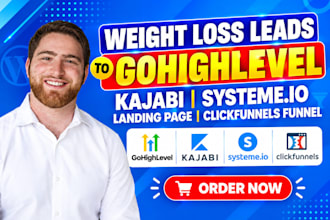 weight loss leads gohighlevel kajabi systeme io landing page clickfunnels funnel