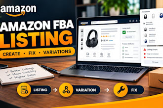 create amazon fba product listing and variation or fix amazon listing