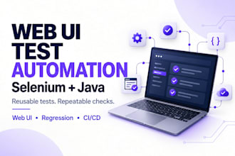 build web UI test automation with selenium and java