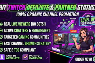 do twitch channel promotion to boost views