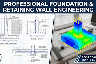 design concrete foundations, footings, and retaining walls