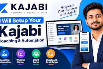 do kajabi coaching automation, webinar funnel, client portal, checkout