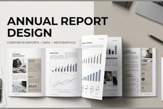 design modern annual report, corporate report and business booklets