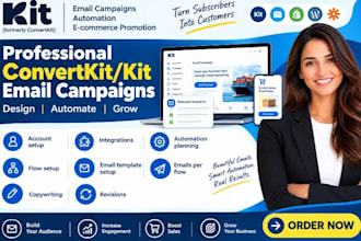 design convertkit email campaigns kit e commerce sales promotion kit automation