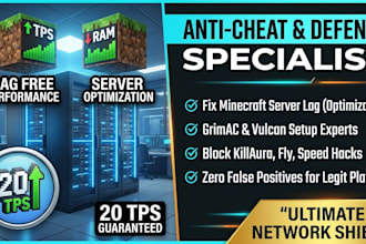 optimize your minecraft  server fix lag and configure grimac and anti cheat