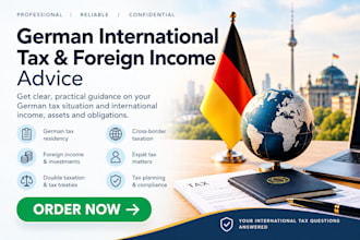 provide german international tax and foreign income advice
