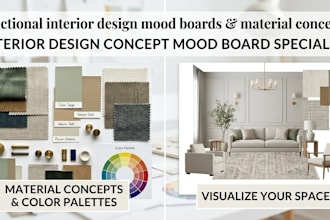 create professional interior design concepts and mood boards