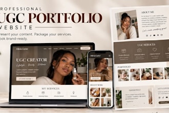 design a professional canva ugc portfolio website  for creators