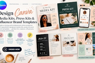 create canva media kits, press kits and influencer brand templates