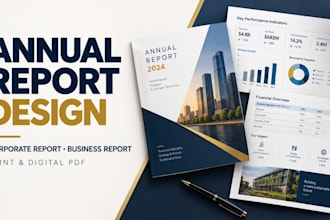create professional annual report, corporate report and business report design