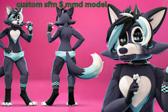 create and rig 3d character, sfm model, gmod playermodel, l4d2, tf2