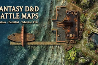 design fantasy dnd battle map, dungeon map, ttrpg map design, rpg battle maps
