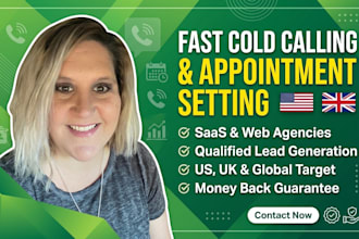 do cold calling appointment setting lead generation for web design saas agency