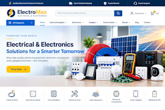 design electrical equipment shopify electrical supply gadget electronics website