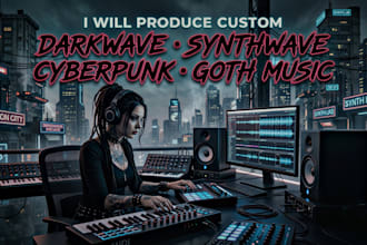 produce custom darkwave synthwave cyberpunk goth music