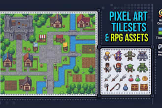 create pixel art tilesets, tilemaps, rpg game assets for your 2d game