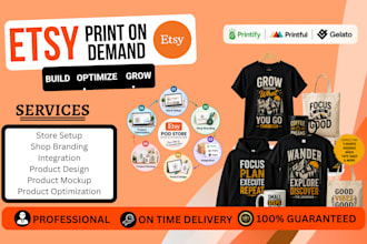 setup etsy pod, rank etsy listings, printify printful gelato, etsy SEO