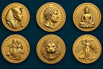 3d coin, medallion and bas relief pendant design for cnc,casting and 3d printing