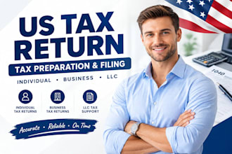 prepare US tax return, tax filing, and business tax return