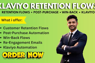 setup klaviyo customer retention flows home decor stores email automation