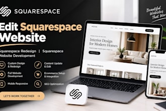 edit squarespace website, squarespace redesign squarespace website development