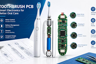 design ergonomic toothbrush pcb