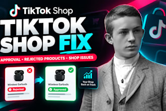 fix tiktok shop approval, product rejection, listing, violation issues in USA,UK