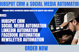 do strategy facebook profile automation linkedin profile newsletter hubspot CRM