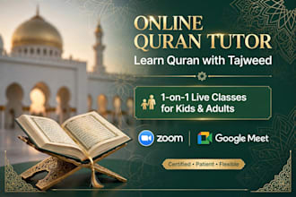 teach online quran with tajweed as quran tutor