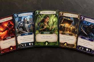 design custom card game cards, card frames, and tabletop game templates