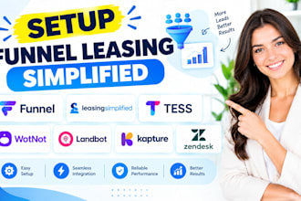 setup funnel leasing simplified tess wotnot landbot kapture cx zendesk