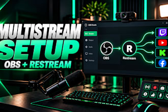 setup multistream and restream for twitch youtube kick and facebook