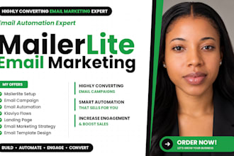 set up mailerlite email automation client recovery flow landing page expert