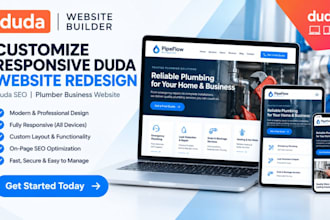 customize and redesign duda plumber website CSS for more local jobs and rankings