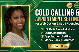 do cold calling appointment setting lead generation for web design saas in US