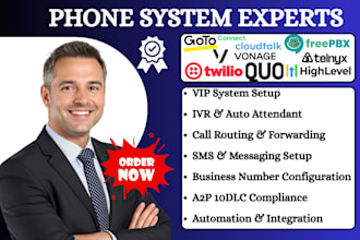 twilio gohighlevel freepbx  goto connect vonage telnyx cloudtalk quo a2p 10dlc