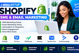 do shopify txtcart SMS marketing sender klaviyo ysms activecampaign postscript