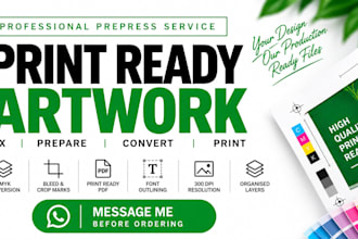 prepare your artwork into professional print ready prepress files