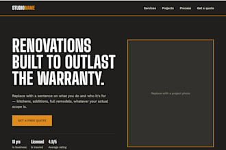 build a modern construction website