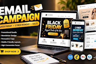 create email campaign newsletter promotional sales black fridays cyber mondays