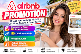 promote your airbnb listing vrbo hotel booking listing with SEO to boost booking