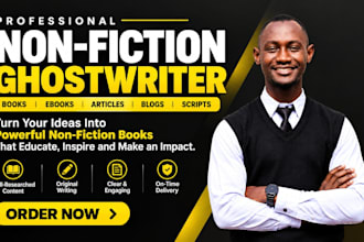 be your nonfiction kdp ghostwriter, ebook writer
