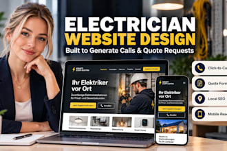 design squarespace electrician websitee for electrical contractors